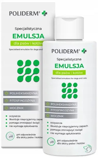 JM SANTE POLIDERM emulsija odos uždegimams gydyti šunims ir katėms 140 ml