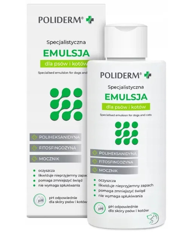 JM SANTE POLIDERM emulsija odos uždegimams gydyti šunims ir katėms 140 ml