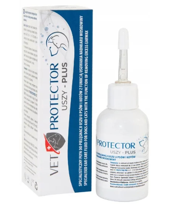 JM SANTE VET PROTECTOR Uszy-Plus ausų valiklis šunims ir katėms 50 ml