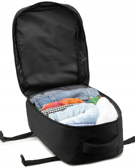 Kelioninė kuprinė 40x20x25 lėktuvui RYANAIR lengvas rankinis bagažas ZAGATTO - Juoda