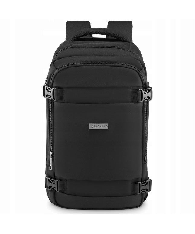 Kelioninė kuprinė 40x20x25 lėktuvui RYANAIR lengvas rankinis bagažas ZAGATTO - Juoda