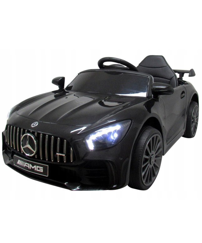 Juodas „Mercedes GTR-S“ elektromobilis su EVA ratais ir minkšta sėdyne