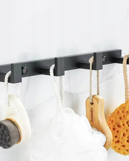 Juodina sieninė rankšluosčių kabykla Royal Artisan su 4 kabliukais, Loft stilius