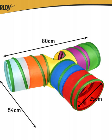 Kačių žaislų rinkinys 24 vnt. Tunelis, meškerė, pelytė, kamuoliukai, namelis 80cm XXL