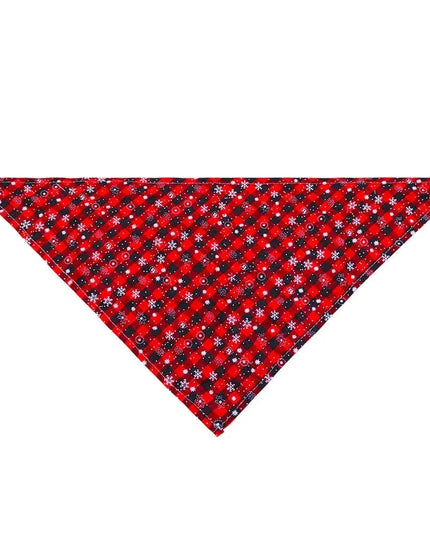 Kalėdinė bandana šunims Petinio Pax, languota, raudona, M dydis