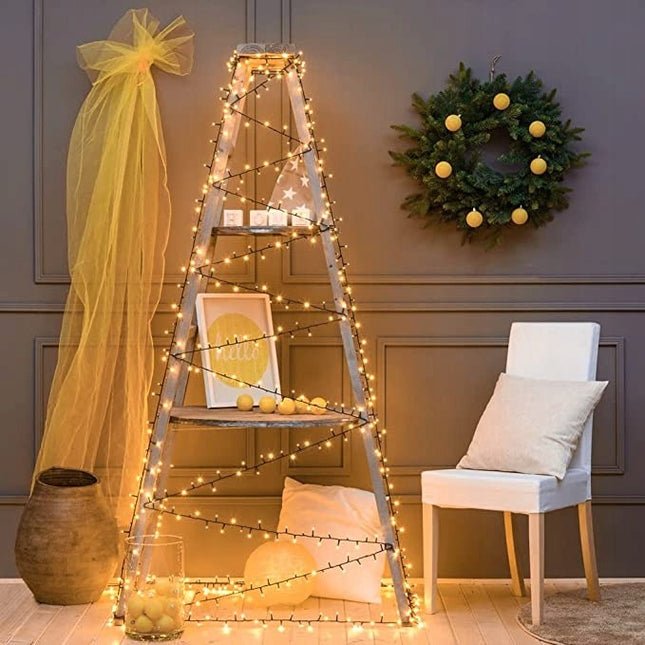 Kalėdinės girliandos 1000 LED lemputės 72 m šiltai baltos spalvos vidaus ir lauko dekoracijoms