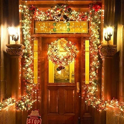 Kalėdinės girliandos 1000 LED lemputės 72 m šiltai baltos spalvos vidaus ir lauko dekoracijoms