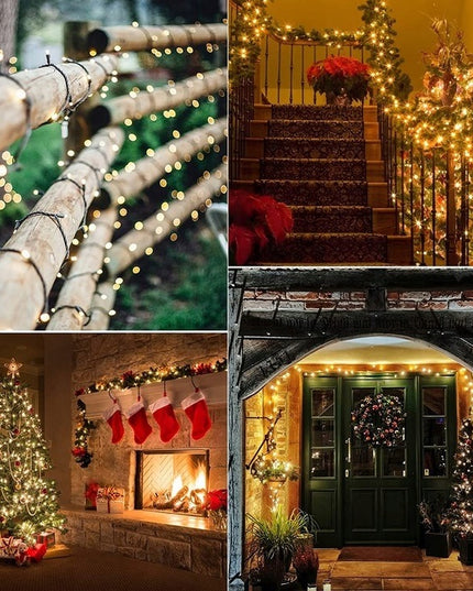 Kalėdinės girliandos 1000 LED lemputės 72 m šiltai baltos spalvos vidaus ir lauko dekoracijoms