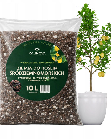 KALINOVA dirvožemis Viduržemio jūros augalams, citrusams, alyvmedžiams ir oleandrams, 10 l