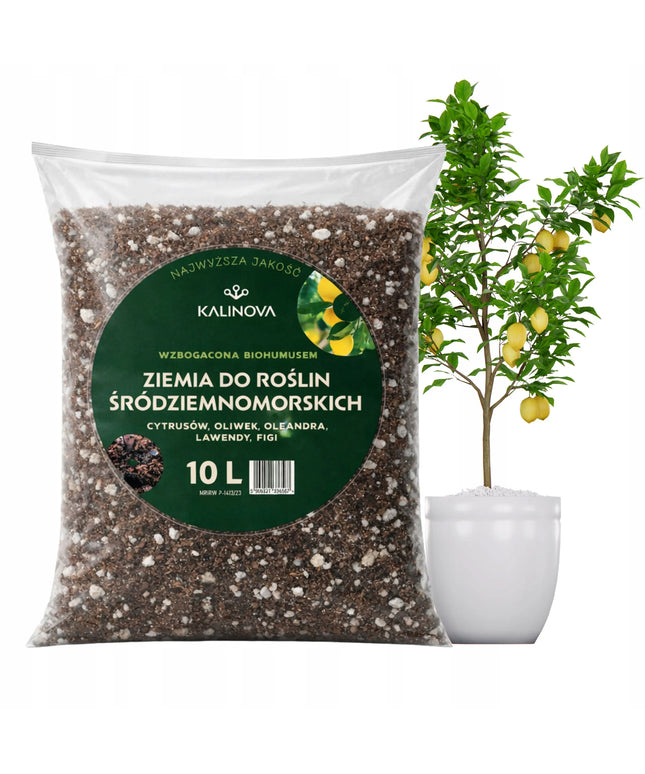 KALINOVA dirvožemis Viduržemio jūros augalams, citrusams, alyvmedžiams ir oleandrams, 10 l