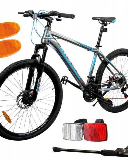 Kalnų dviratis MalTrack Sport Shimano 21 pavara, diskiniai stabdžiai, 18" rėmas, 26" ratai, Mėlynas