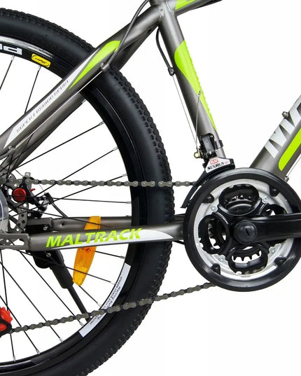Kalnų dviratis Shimano 21 pavara, diskiniai stabdžiai, 18" rėmas, 26" ratai, ŽALIAS