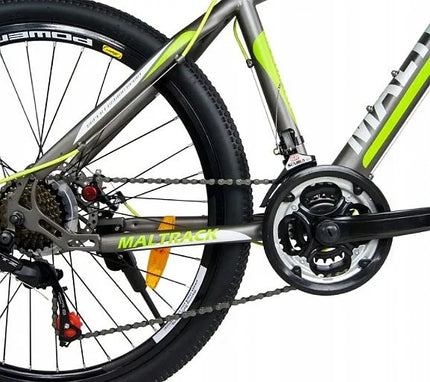 Kalnų dviratis Shimano 21 pavara, diskiniai stabdžiai, 18" rėmas, 26" ratai, ŽALIAS