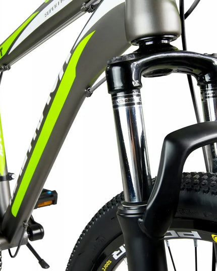 Kalnų dviratis Shimano 21 pavara, diskiniai stabdžiai, 18" rėmas, 26" ratai, ŽALIAS