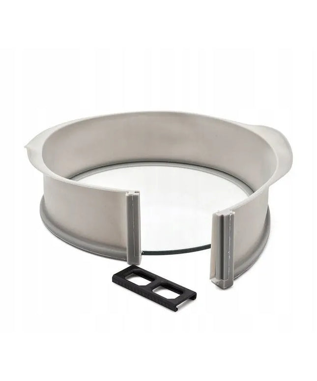 Kamille tortinės forma 26 cm, pilka, silikonas ir stiklas