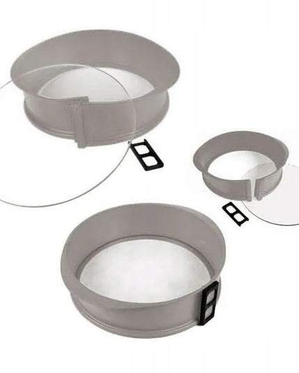 Kamille tortinės forma 26 cm, pilka, silikonas ir stiklas