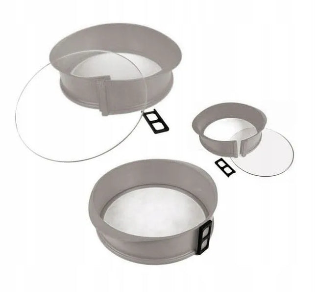 Kamille tortinės forma 26 cm, pilka, silikonas ir stiklas