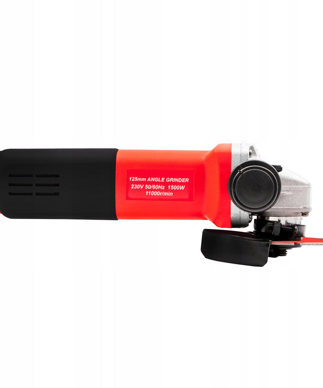 Kampinis šlifuoklis Delphi Tools 1500W su greičio reguliavimu, 125 mm diskais, lagaminu ir pilnu priedų komplektu