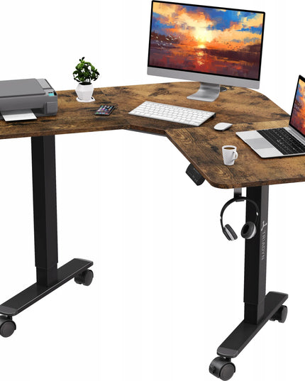 Kampinis stalas Triadyn WorkBase 1206L su elektriniu reguliavimu 120x120cm