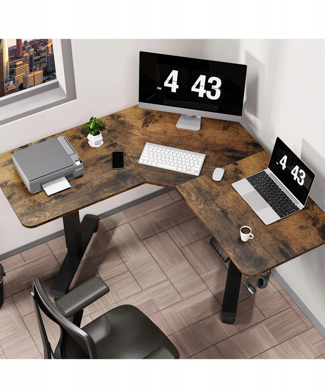 Kampinis stalas Triadyn WorkBase 1206L su elektriniu reguliavimu 120x120cm