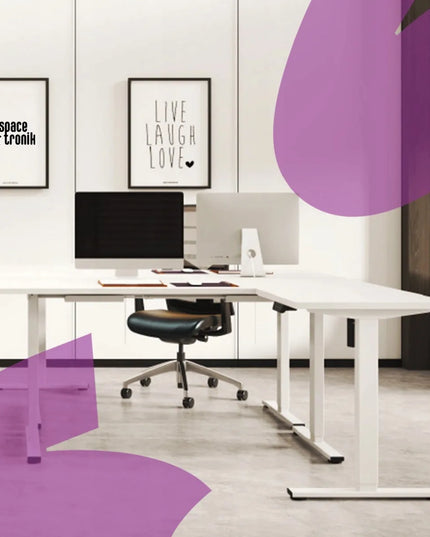 Kampinis žaidimų stalas Spacetronik loft juodas 180x120 cm