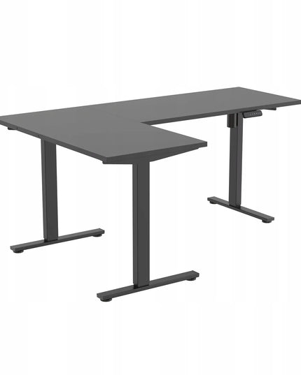 Kampinis žaidimų stalas Spacetronik loft juodas 180x120 cm