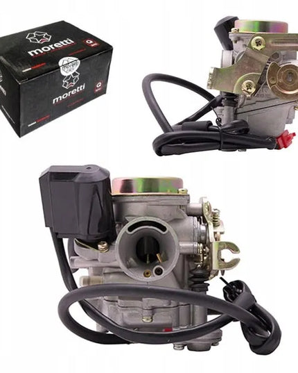 Karbiuratorius motoroleriui GY6 50 cm3 4T 139QMB / 139QMA, metalinis dangtelis MORETTI