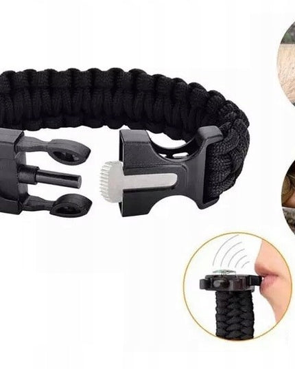 Karinis išgyvenimo rinkinys 32in1 survival komplektas su peiliu, krzesiuvu, kompasu ir žibintuvėliu stovyklavimui žvejybai medžioklei