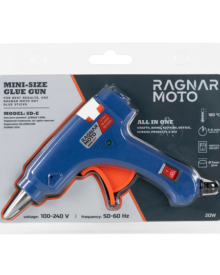 Karšto klijavimo pistoletas Ragnar Moto 7mm + 62 klijų lazdelės lengvas