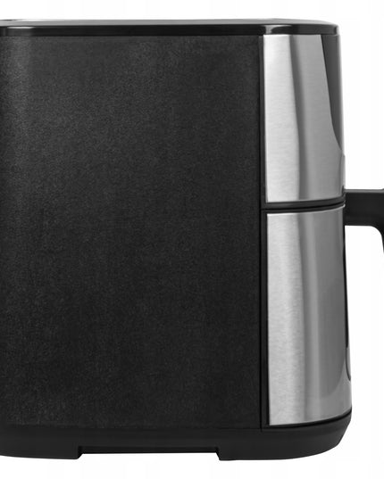 Karšto oro gruzdintuvė 8L su dviem kaitinimo elementais 2500W, be riebalų kepimui, su LCD ekranu ir 8 programomis