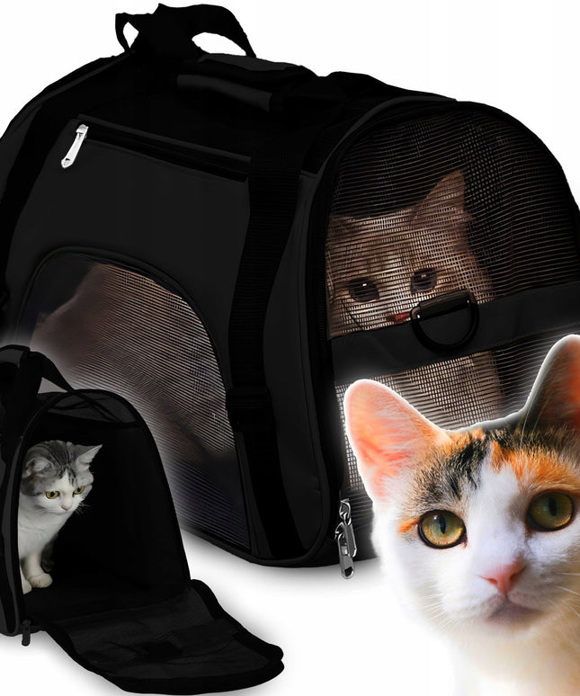 Katės ir šuns transporteris didelis tvirtas krepšys 53x32x26 cm Retoo