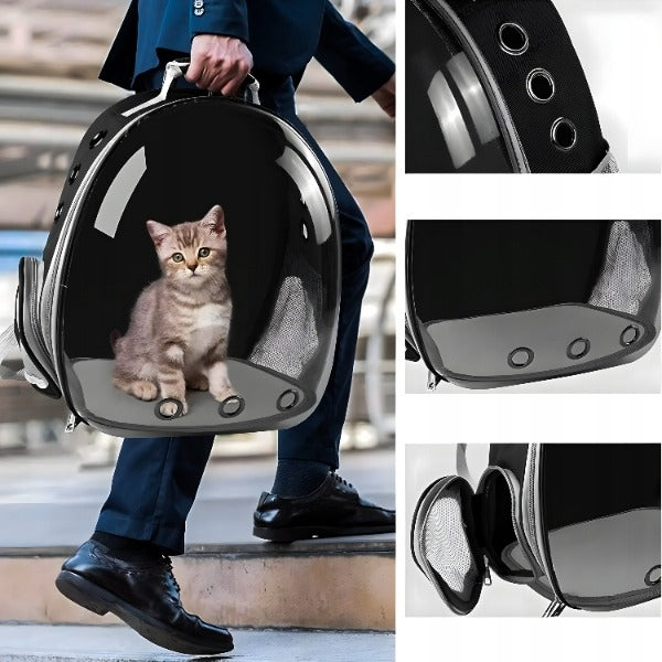 Katės ir šuns transporteris kuprinė su ventiliacija ir permatomomis sienelėmis Retoo Petcare SR288