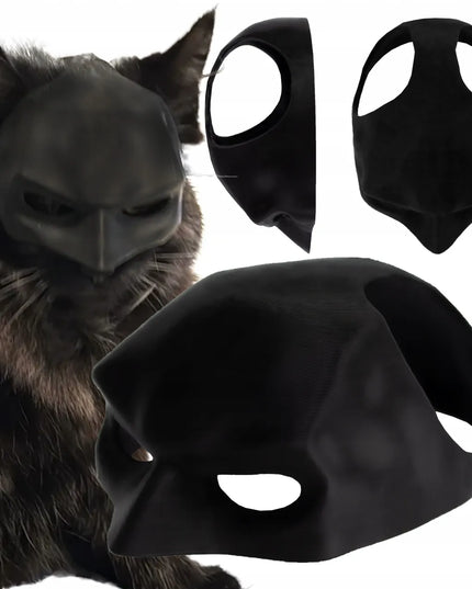 Katino kaukė Batman Bat-Cat kostiumas Helovino viral TikTok