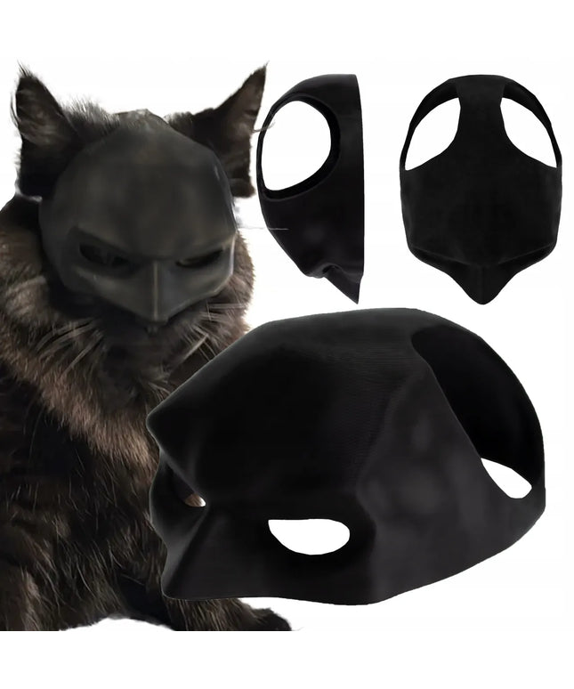 Katino kaukė Batman Bat-Cat kostiumas Helovino viral TikTok