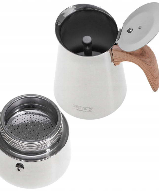 Kavinukas Camry CR 4424 – 450 ml, nerūdijančio plieno, tinka indukcijai, dujinei, elektrinei ir keraminei kaitlentei