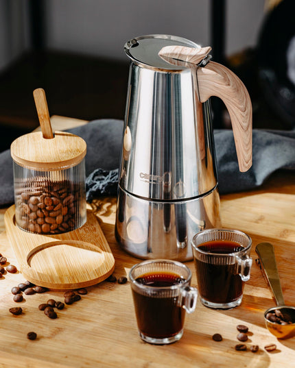 Kavinukas Camry CR 4424 – 450 ml, nerūdijančio plieno, tinka indukcijai, dujinei, elektrinei ir keraminei kaitlentei