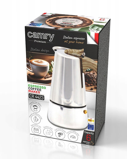 Kavinukas Camry CR 4424 – 450 ml, nerūdijančio plieno, tinka indukcijai, dujinei, elektrinei ir keraminei kaitlentei