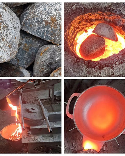 Kazan ketaus katilas - uzbekiškas, su keptuve-dangčiu, 15 l, skirtas kepsninei ir laužavietei