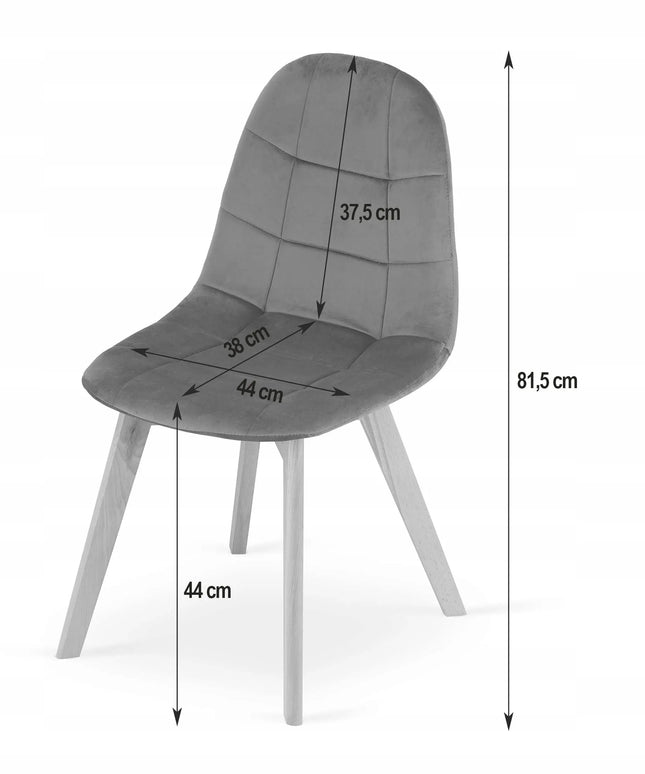 Kėdė BORA – juodas aksomas x 1