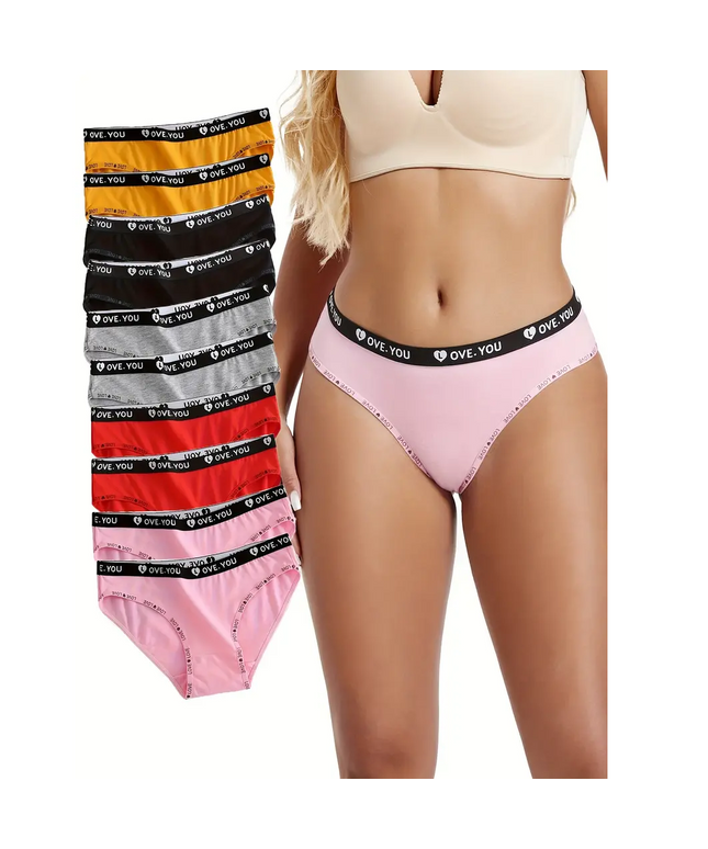 10 vnt. Kelnaičių komplektas, besiūlių raidžių rašto, kvėpuojantis ir patogus