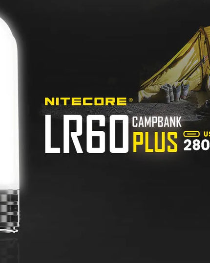 Kempinginis žibintas su „Power Bank“ funkcija Nitecore LR60 (280 lm)