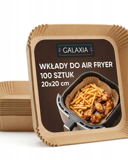 Kepimo popierius Air Fryer gruzdintuvėms, 100 vnt., 20x20 cm