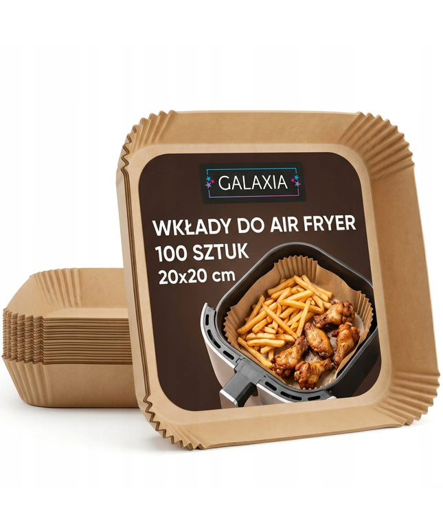 Kepimo popierius Air Fryer gruzdintuvėms, 100 vnt., 20x20 cm