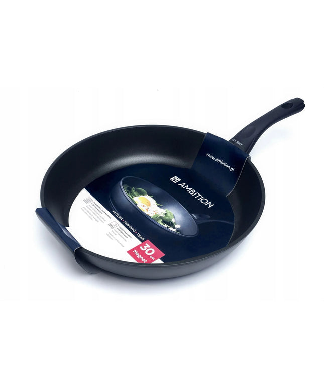 Keptuvė AMBITION MAGNAT 30 cm, stora, tvirta, indukcinei viryklei, ILAG PREMIUM danga