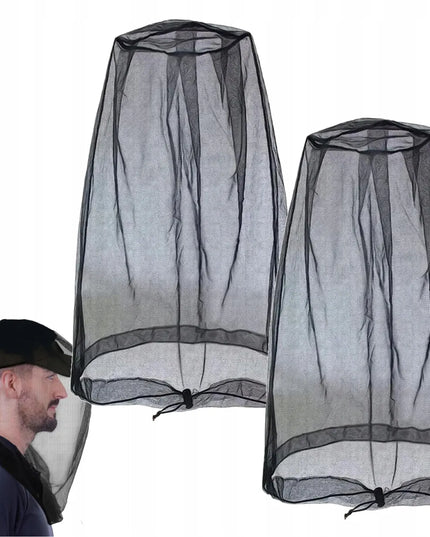 Kepurė su tinkleliu nuo uodų 2vnt. apsauginis tinklelis galvai nuo vabzdžių 46cm