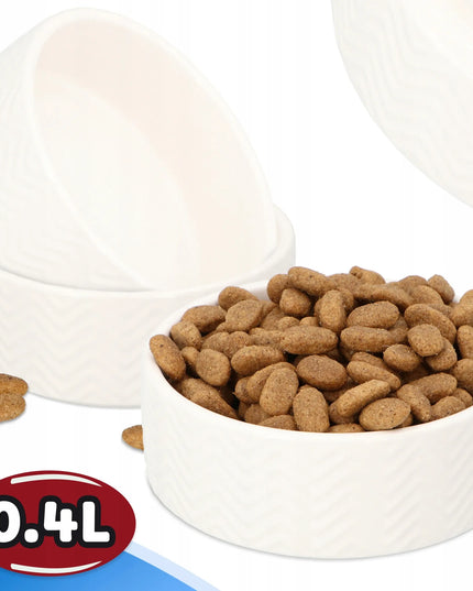 Keraminis dubenėlis šunims ir katėms Trixie 400 ml baltas