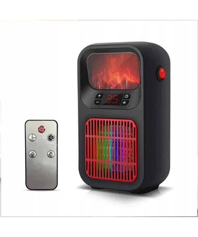 Keraminis elektrinis šildytuvas ventiliatorius PH-8002 su LCD ekranu ir nuotolinio valdymo pulteliu, 900W, juodas