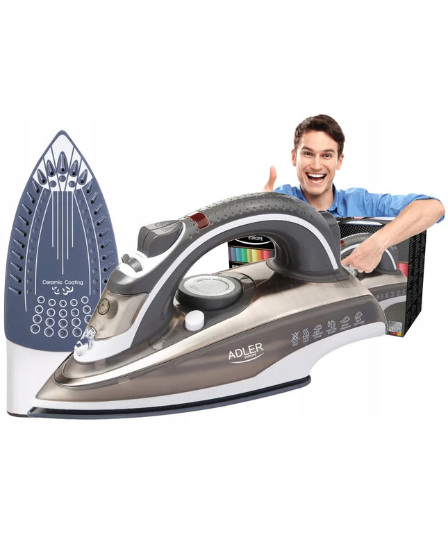 Keraminis garinis lygintuvas Adler AD 5030, 3000W, savivalos funkcija, Anti-drip, Anti-calc