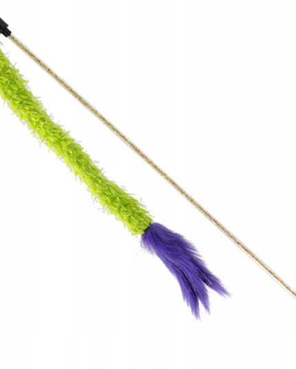 KERBL meškerė su pūkuota uodega, spalvingas žaislas katėms, 90 cm