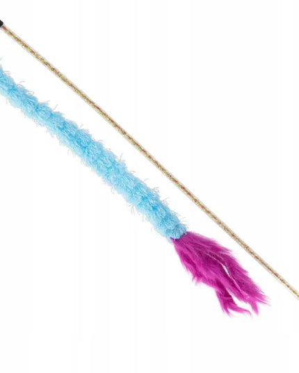 KERBL meškerė su pūkuota uodega, spalvingas žaislas katėms, 90 cm